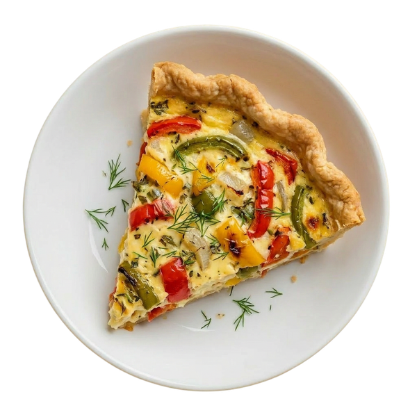 Киш с перцем, яркий вкус